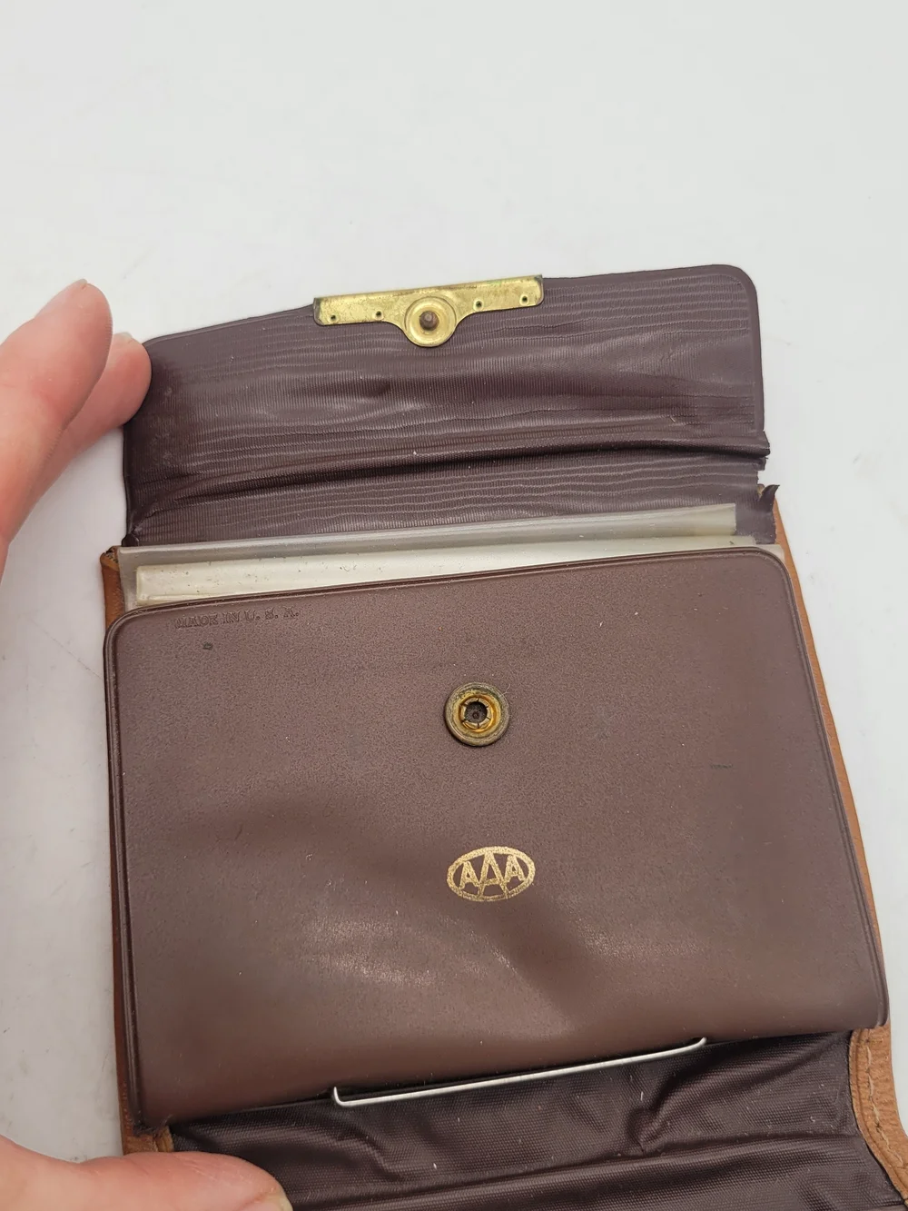 1980s bifold SecretaryStyle Vinyl Wallet Fold Out ID Sleeves AAA Promo Vitronic